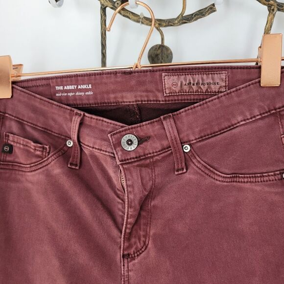 Ag adriano goldschmied brick red pants abbey ankle - Picture 13 of 14